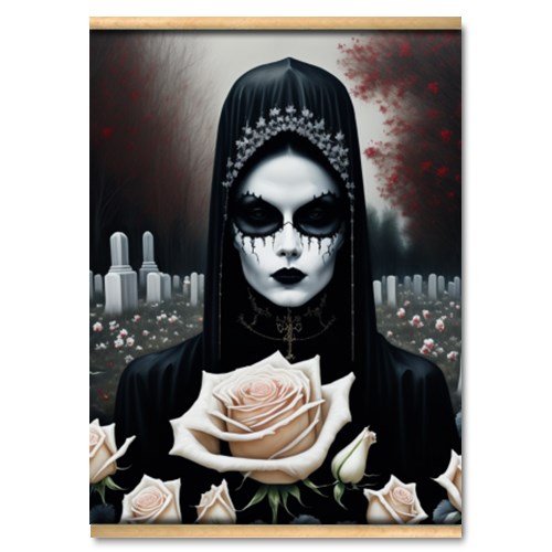 Goth Lady Al Cimitero