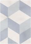 Tapis Nordique Blanc Et Bleu 120x170