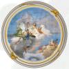 Transferable Diy Fresco Supplied On Transfer Support With Direct Transfer Of Color To The Surface To Be Decorated. For Ceiling Rosettes With Frame - Angels And Gods - Diameter Cm. 110.