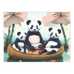  Famiglia Di Panda Su Barchetta  un prodotto in offerta al miglior prezzo online