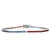 Bracciale Arg925 Zirconi Rossoblu 19