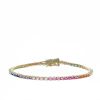 Bracciale Arg925 Oro Zirconi Rainbow 16