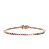 Bracciale Arg925 Rosa Zirconi Rainbow 16