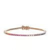 Bracciale Arg925 Rosa Zirconi Rainbow 18