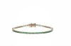 Bracciale Arg925 Oro Zirconi Verdi 18